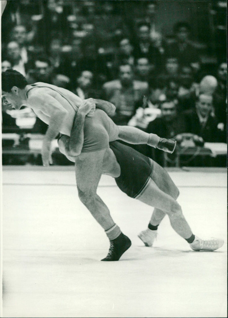 Greco-Roman wrestling at the 1964 Olympic Games - Vintage Photograph