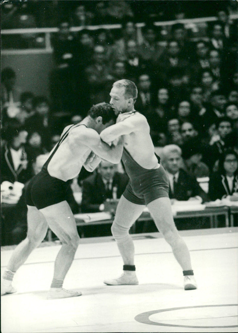 Greco-Roman wrestling at the 1964 Olympic Games - Vintage Photograph