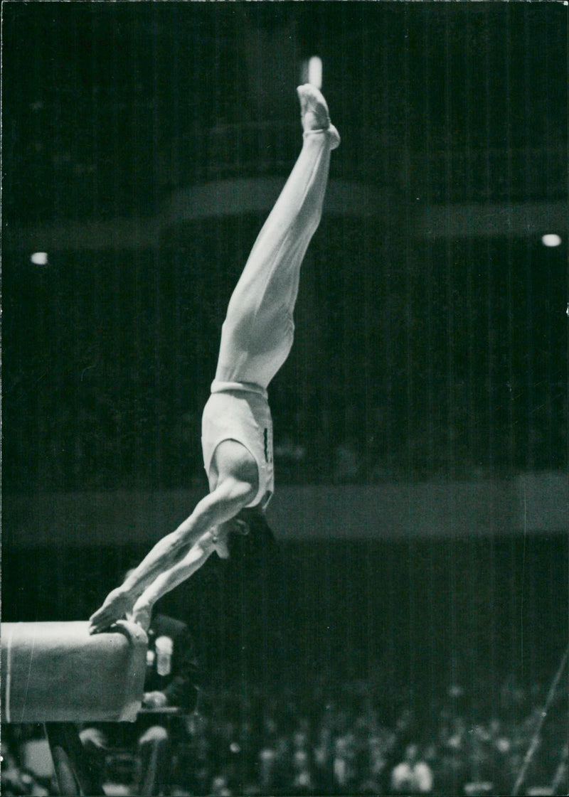 Olympia Tokyo - bar gymnastics - Vintage Photograph