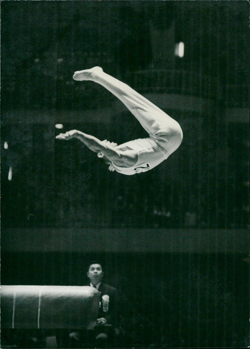 Olympia Tokyo - bar gymnastics - Vintage Photograph