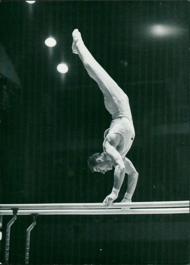 Olympia Tokyo - bar gymnastics - Vintage Photograph