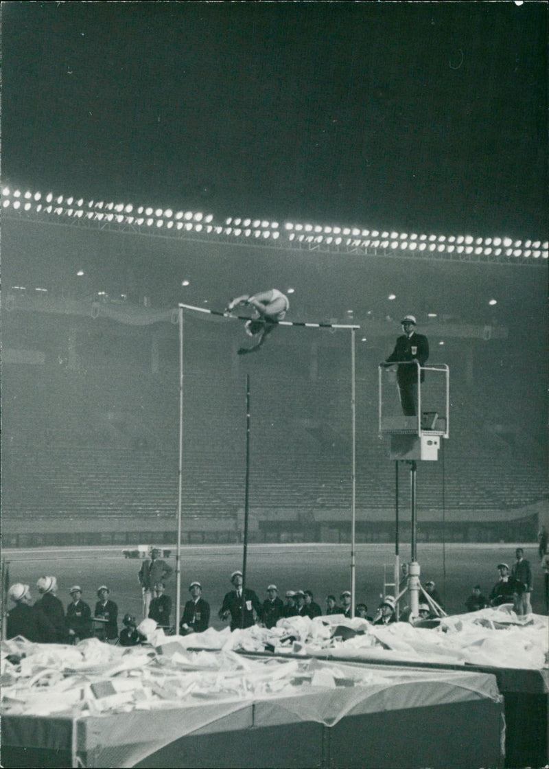 Pole vault at the 1964 Olympics - Vintage Photograph