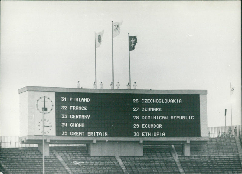 Olympia Tokyo - Scoreboard - Vintage Photograph