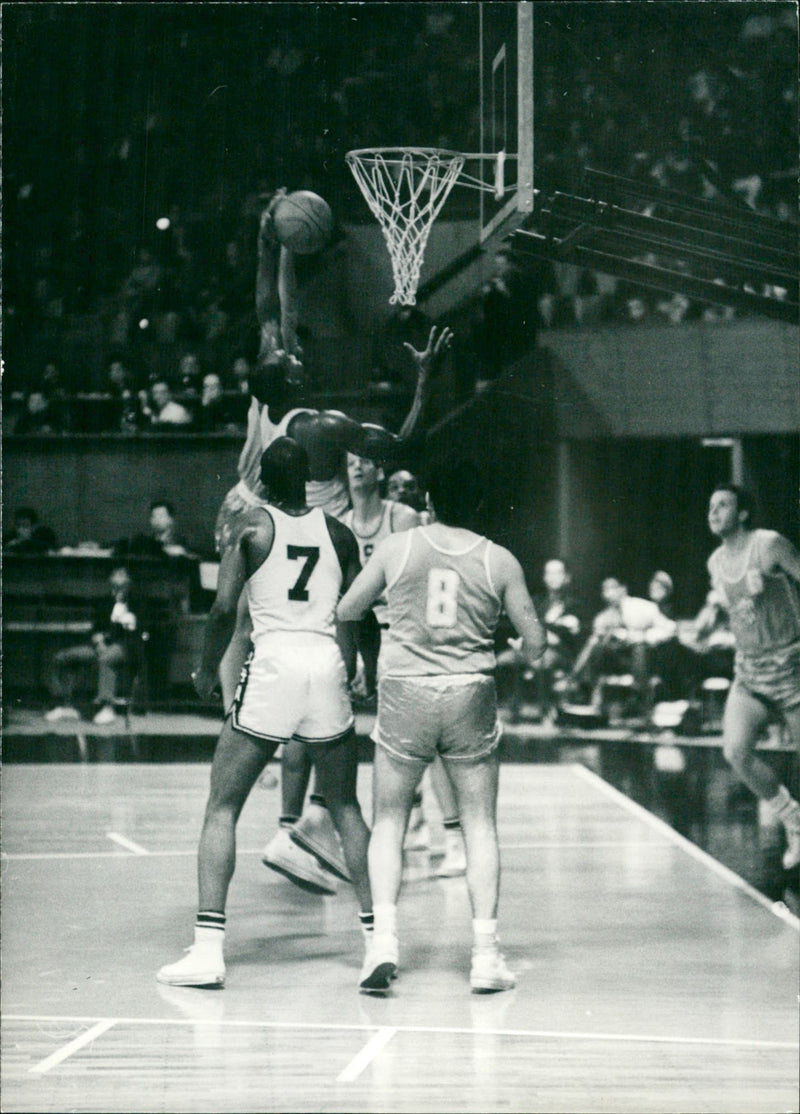 Basketball Summer Olympics - USA v Uruguay - Vintage Photograph