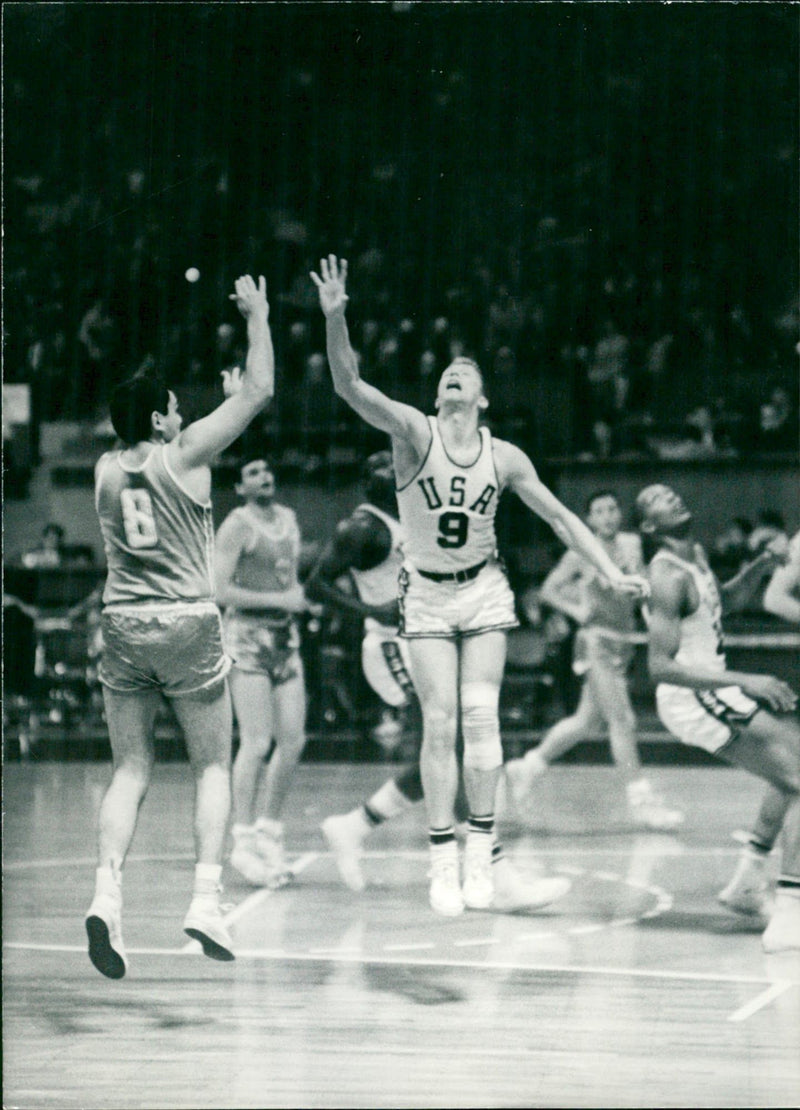 Basketball Summer Olympics - USA v Uruguay - Vintage Photograph