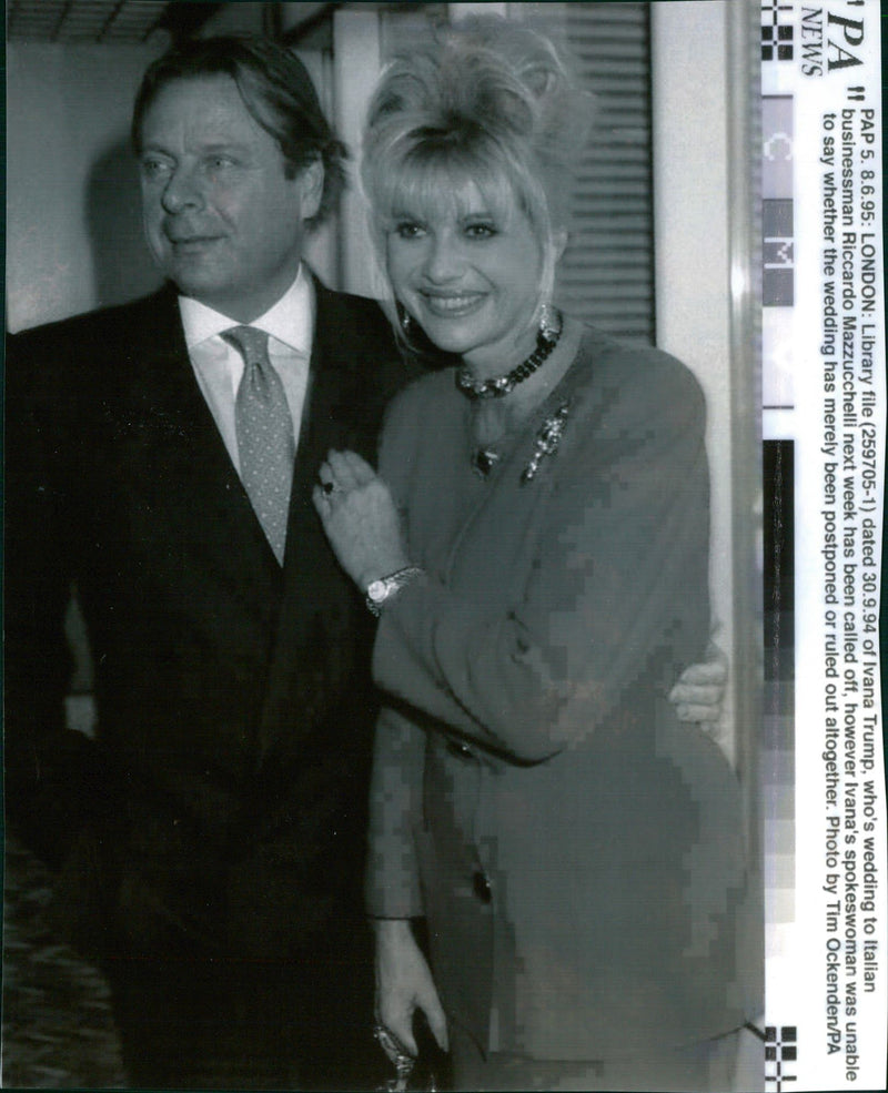Ivana Trump and Riccardo Mazzucchelli - Vintage Photograph