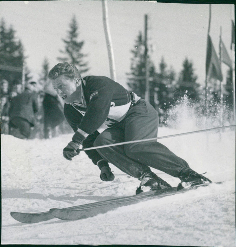 Stein Eriksen, slalom - Vintage Photograph
