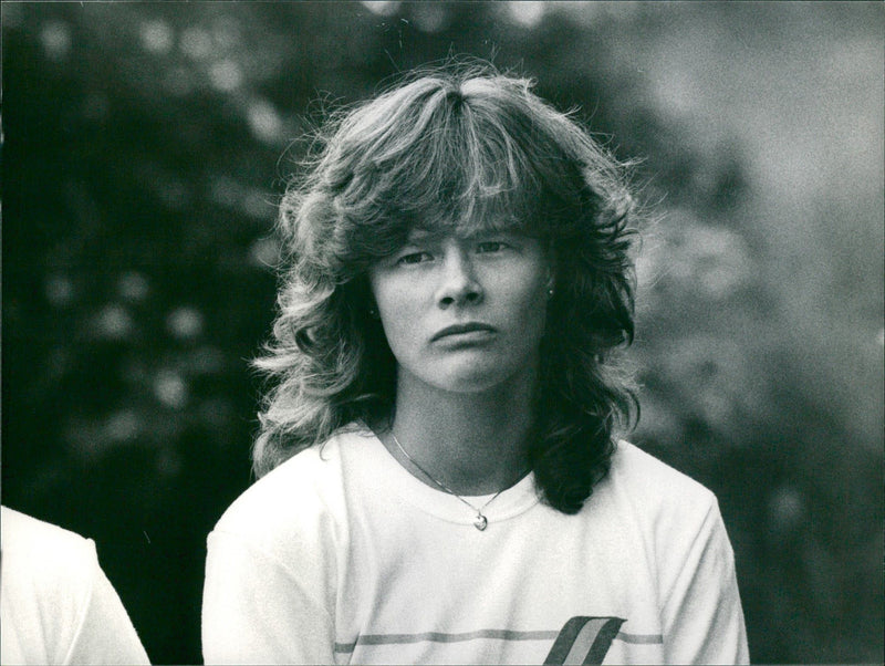 Kristina Andersson at a camp in Varberg - Vintage Photograph