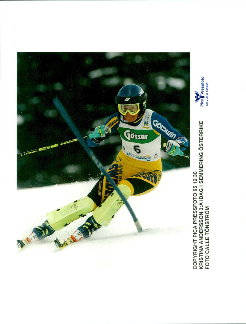 Kristina Andersson 3rd in Semmering, Austria - Vintage Photograph