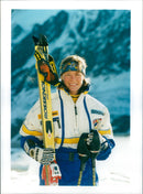 Kristina Andersson, Swedish alpine ski team - Vintage Photograph