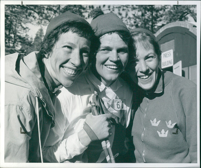 Irma Johansson, Sonja Edström and Britt Strandberg won Olympic gold for Sweden in the relay 3 x 10 km - Vintage Photograph
