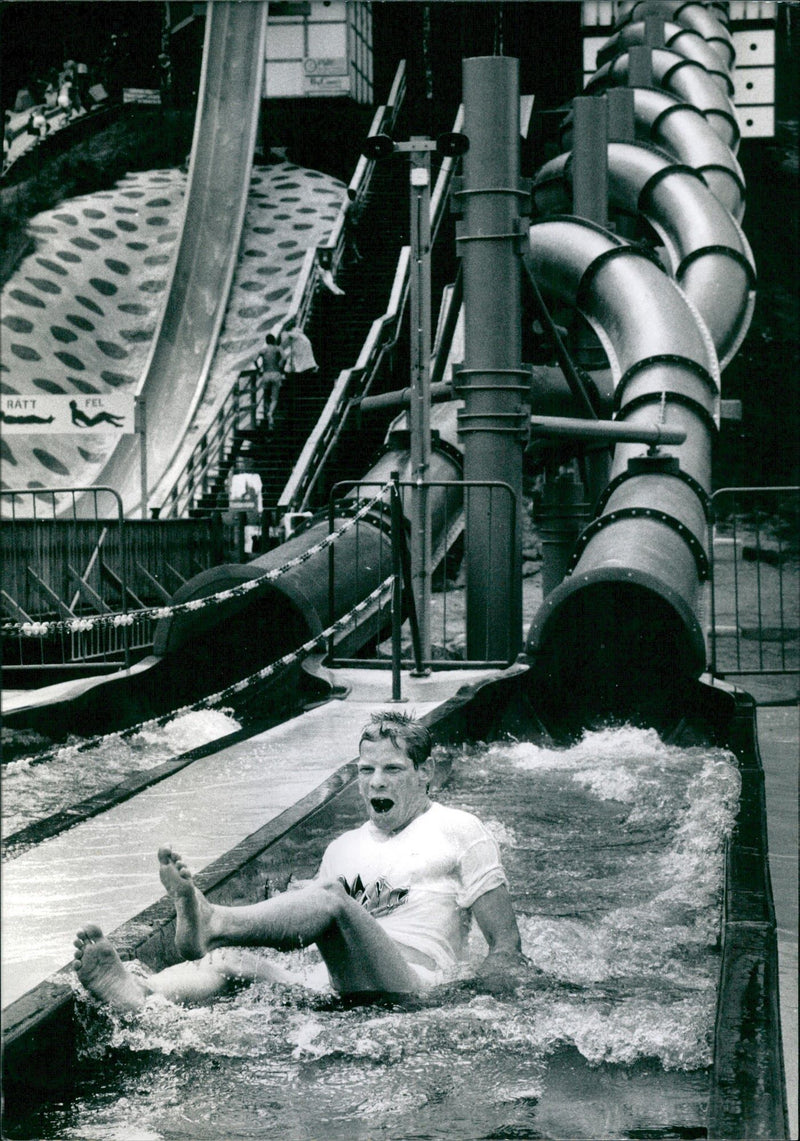 Jan Boklöv visits Skara Sommarland - Vintage Photograph