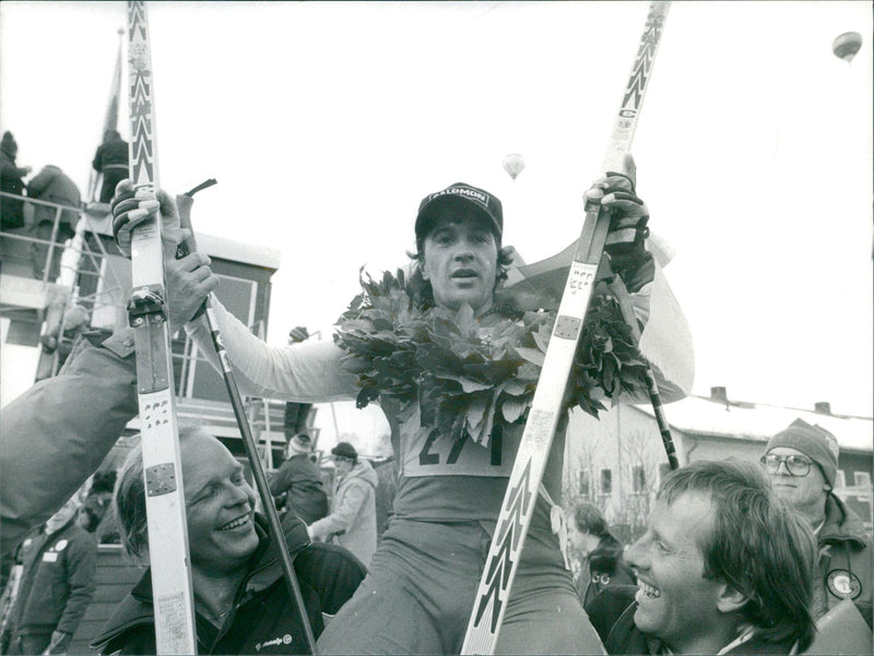 Konrad Hallenbarter, winner of the Vasaloppet 1983 - Vintage Photograph