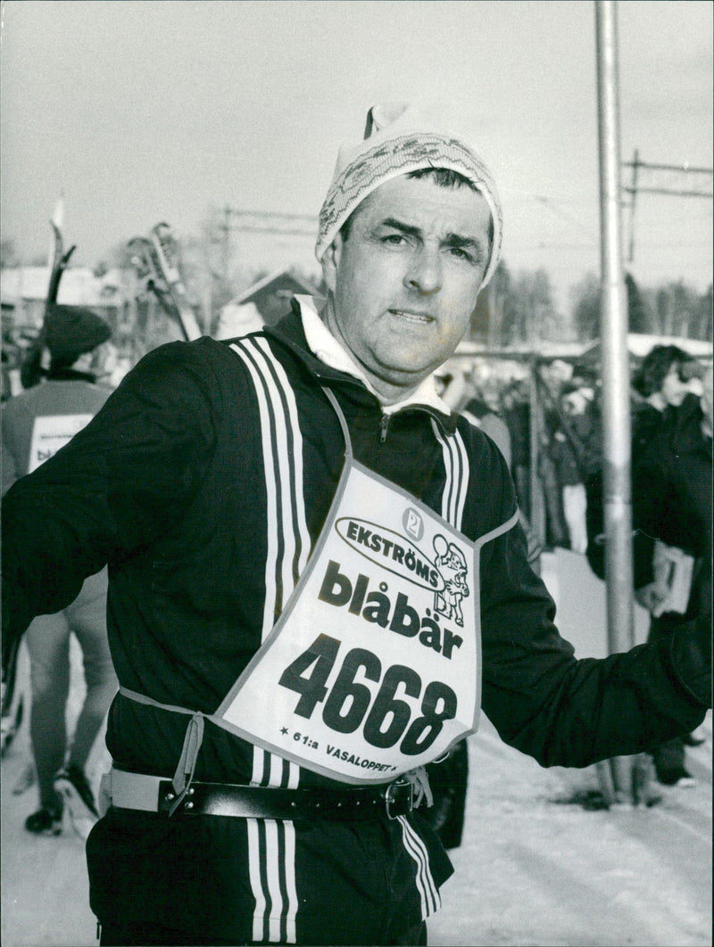 Gillis Andersson rides the Vasaloppet 1983 - Vintage Photograph