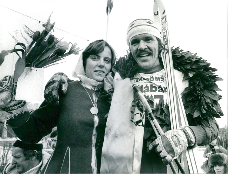 Matti Kuosku, winner of the 1976 Vasaloppet - Vintage Photograph