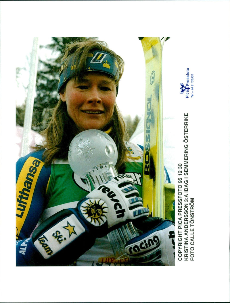 Kristina Andersson, 3rd in Semmering Austria - Vintage Photograph