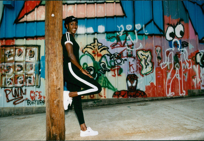 Gwen Torrence in her hometown of Atlanta - Vintage Photograph