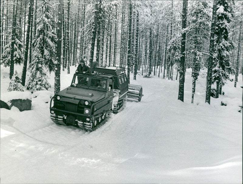 The Vasaloppet track is being prepared - Vintage Photograph