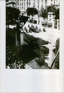 Adolf Hitler and Mussolini in Rome - Vintage Photograph