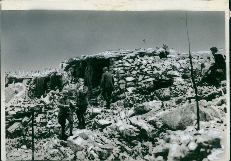 Soldiers and locals - Vintage Photograph