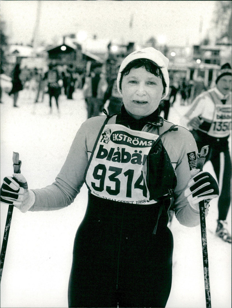 Inger Johansson, 5531st place Vasaloppet 1988 - Vintage Photograph