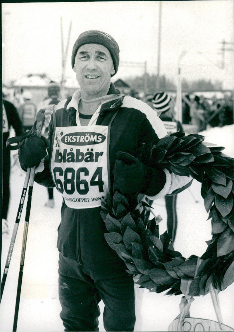 Lennart Karlsson, 4086th in the Vasaloppet 1988 - Vintage Photograph