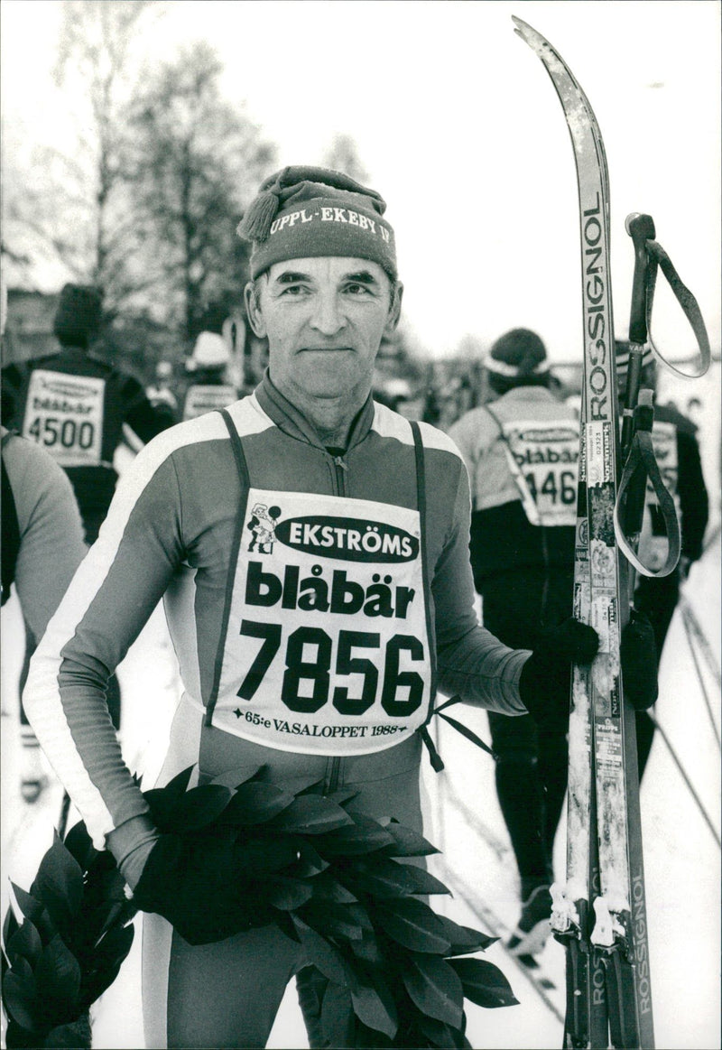 Sigvard Eriksson, 4424th place in the Vasaloppet 1988 - Vintage Photograph