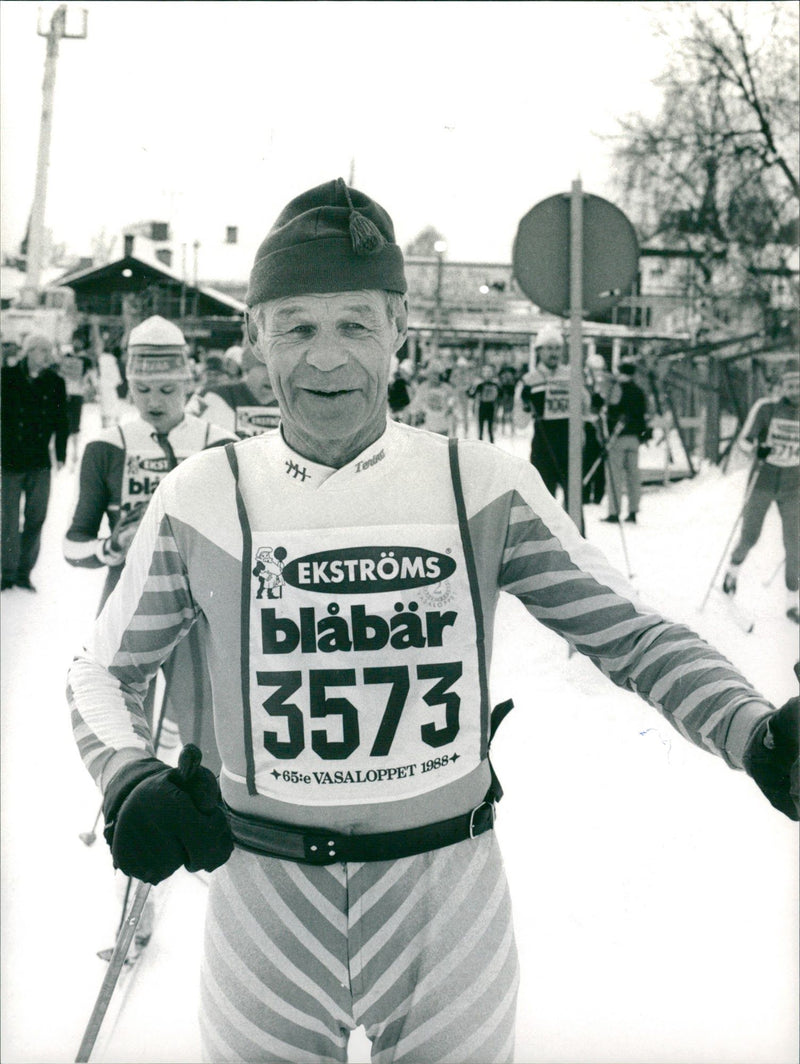 Knut Söderman in his 46th Vasalopp - Vintage Photograph