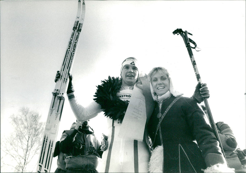 Bengt Hassis, winner of the 1986 Vasaloppet - Vintage Photograph