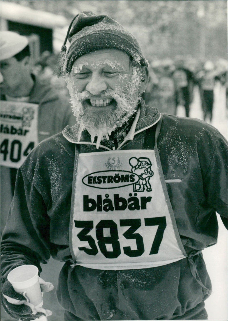 Sten Berggren rides the Vasaloppet 1985 - Vintage Photograph