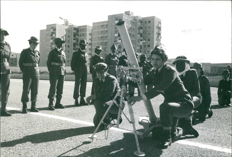 The Women's Military Academy in Libya trains the best of Muammar Gaddafi's personal bodyguards - Vintage Photograph