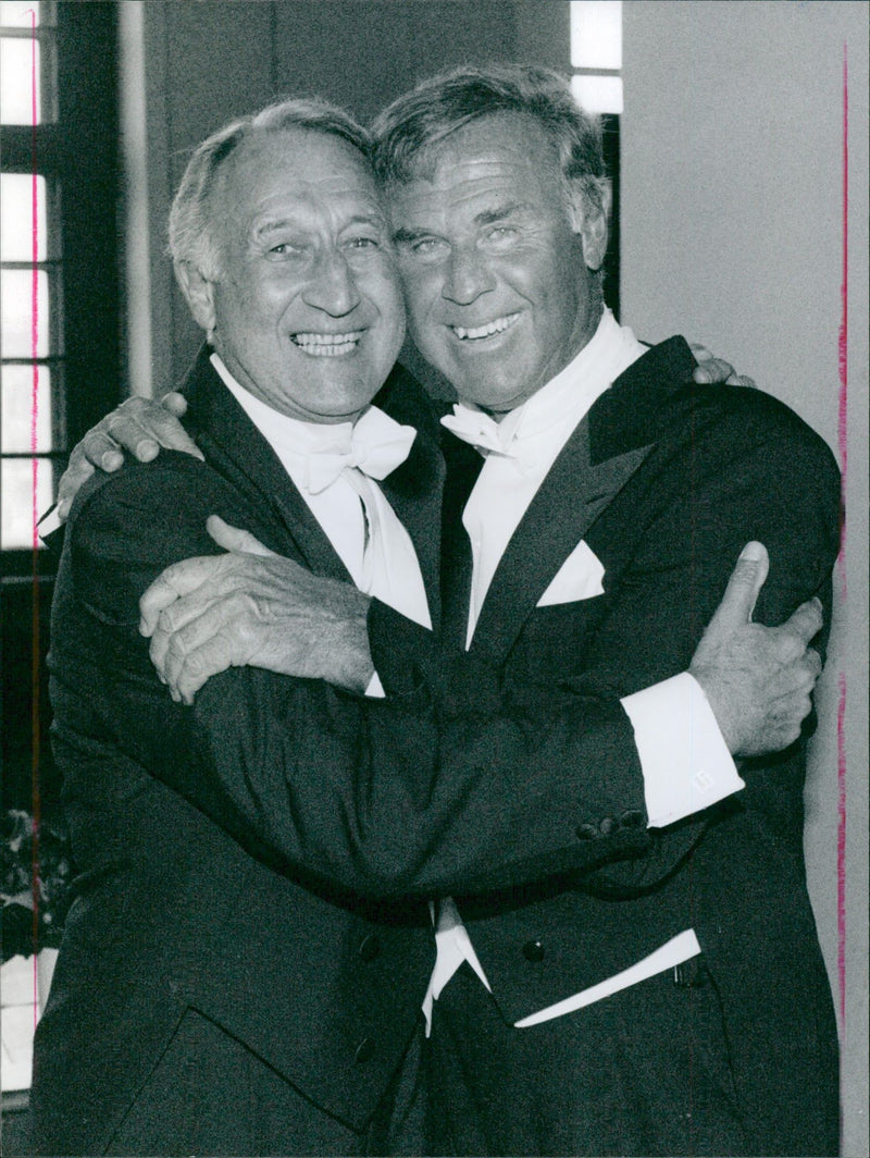 Sports meeting at Stockholm Castle. Vladimir Zabrodsky and Sven Tumba - Vintage Photograph