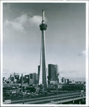 The Canadian National Tower in Toronto is the world's tallest tower - Vintage Photograph