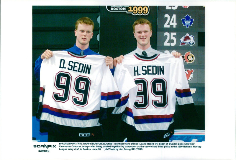 The Sedin Vancouver twins - Vintage Photograph