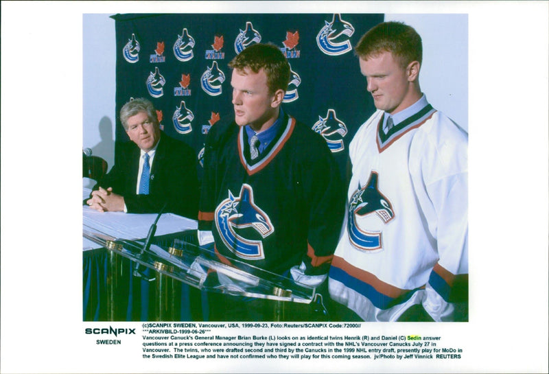 The twins Sedin - Vintage Photograph