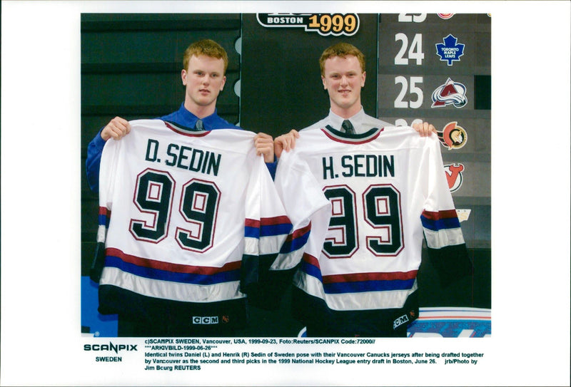 Daniel & Henrik Sedin - Vintage Photograph