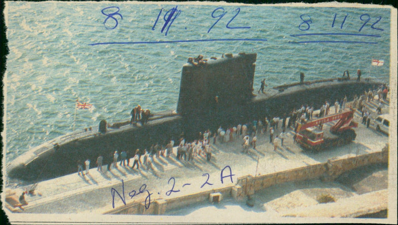 British Submarine - Vintage Photograph
