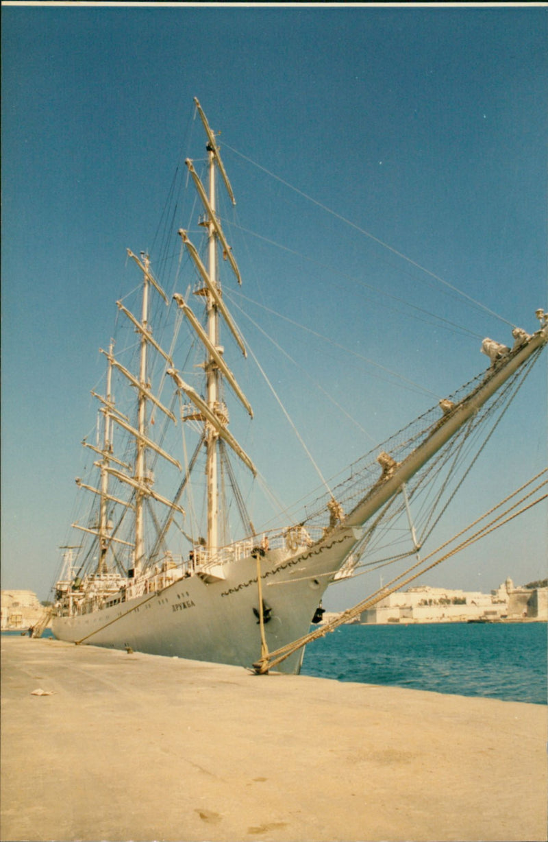 Druzhba, the Soviet cadet ship - Vintage Photograph