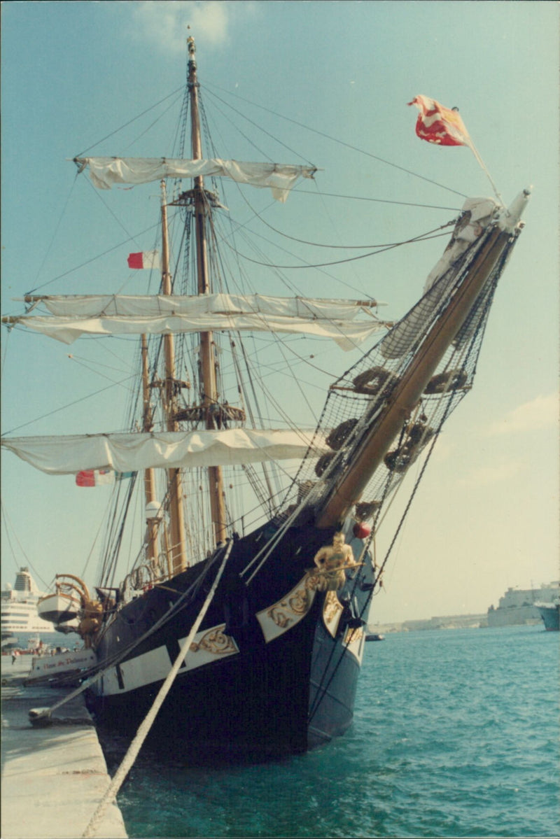 The Italian Naval Cadet Ship The Palinuro - Vintage Photograph