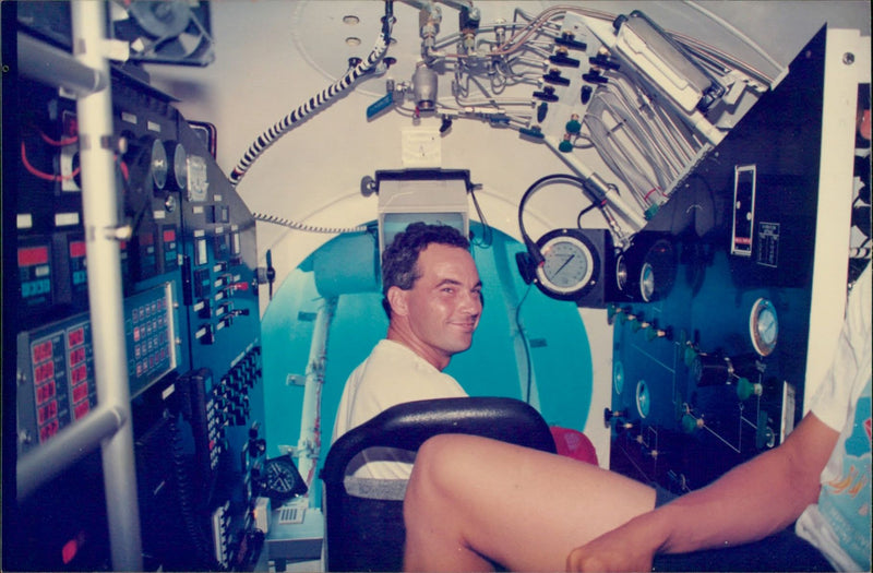 Inside the Submarine - Vintage Photograph