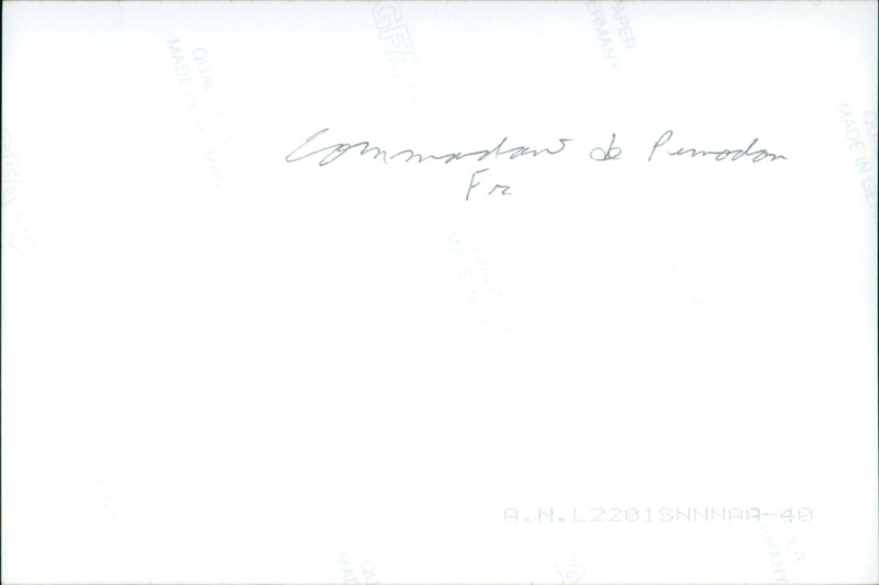 Commadan de Peno AN - Vintage Photograph