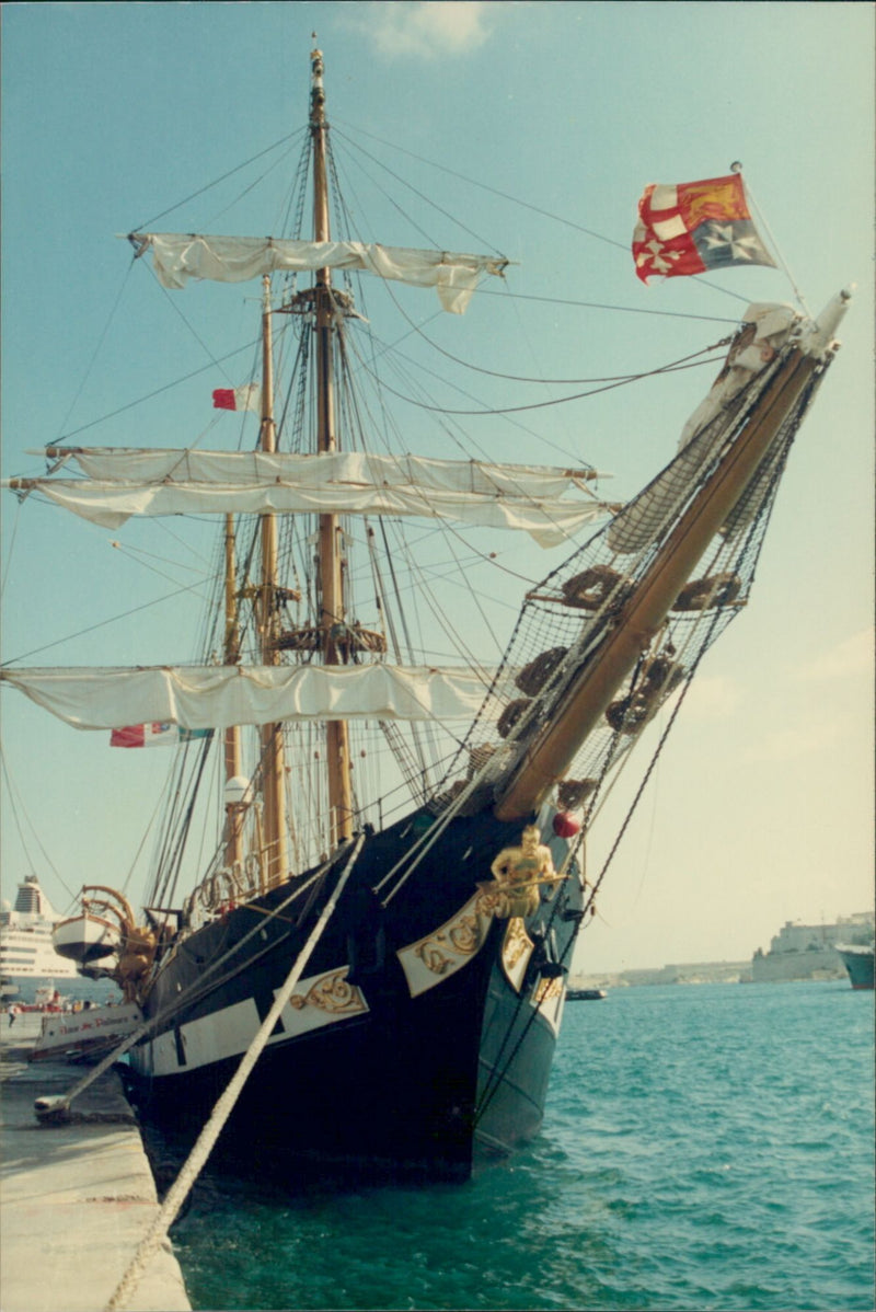 The Italian Naval Cadet Ship The Palinuro - Vintage Photograph