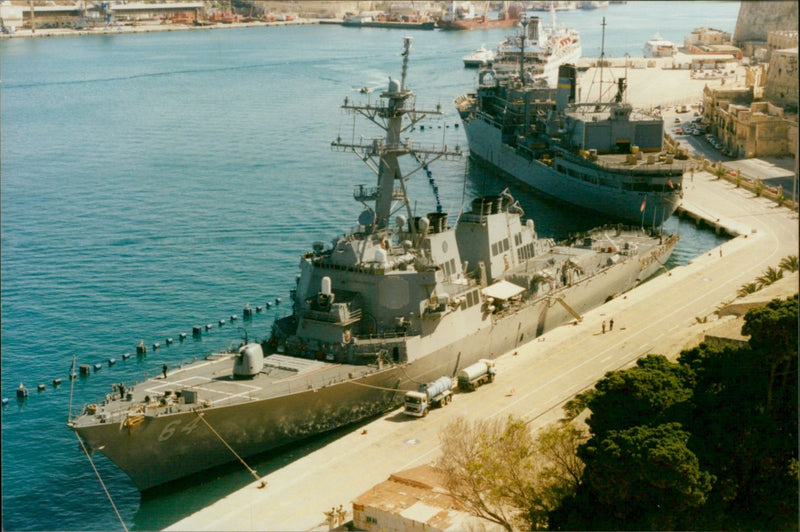USS Carney, USNS Sirius - Vintage Photograph