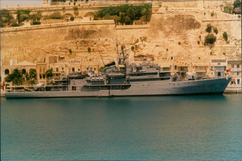 Warship - Vintage Photograph