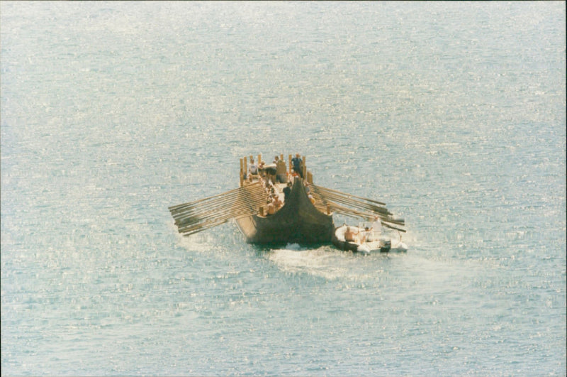 "Troy" ship tested - Vintage Photograph