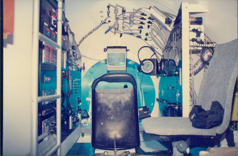 Inside the Submarine - Vintage Photograph