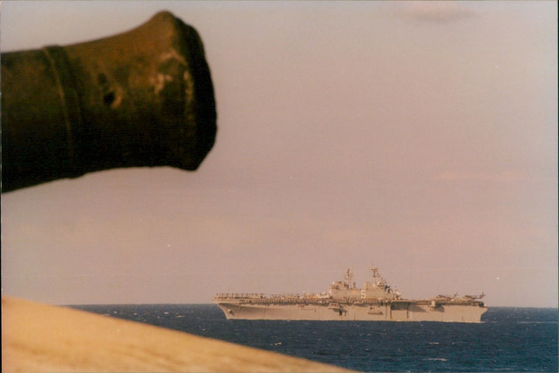 USS Bataan / Spruance class destroyer USS Hayler - Vintage Photograph