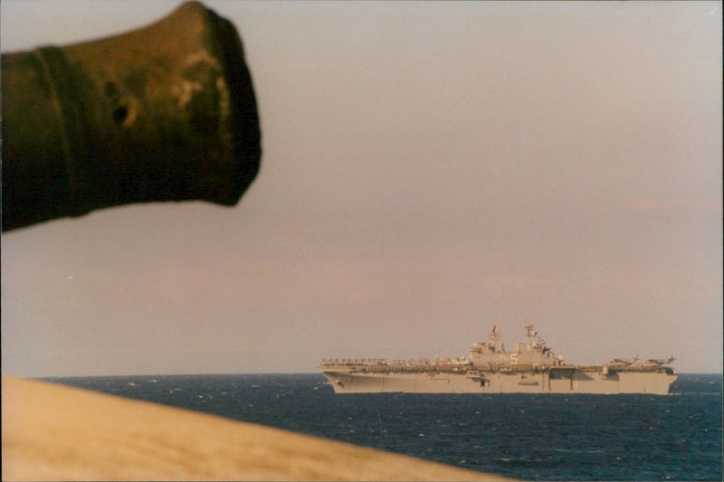 USS Bataan / Spruance class destroyer USS Hayler - Vintage Photograph