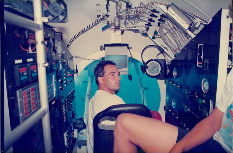 Inside the Submarine - Vintage Photograph