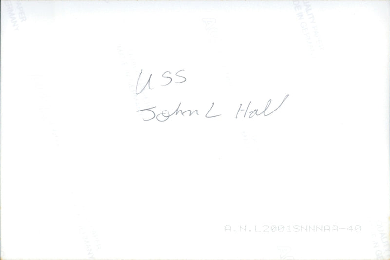 USS John L. Hall - Vintage Photograph